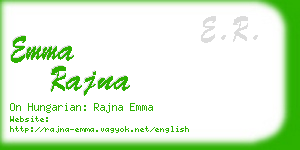 emma rajna business card